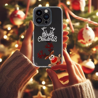 TEL PROTECT Christmas Ümbris jaoks Iphone 13 Pro Max Design 1 Clear