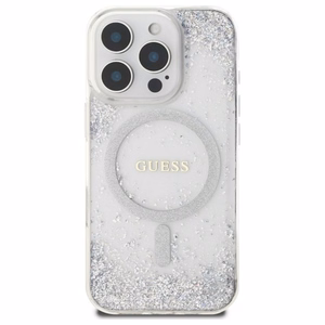 GUESS ümbris jaoks IPHONE 16 Pro compatible with MagSafe GUHMP16LRGRGES (Resin Gradient Glitter) hõbedane