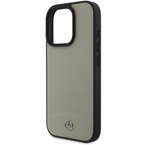Mercedes MB Textured and Plain Leather MagSafe ümbris jaoks iPhone 16 Pro Max - beige