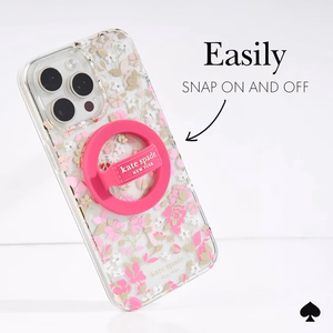 Kate Spade New York Magnetic Loop Grip MagSafe'i magnetiline sõrmehoidik telefonile, „Pom Pom Pink“