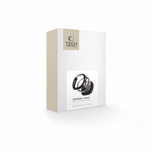 Tech-Protect Defense 2-Pack ümbris mudelile Samsung Galaxy Watch 44mm – läbipaistev ja mattmust