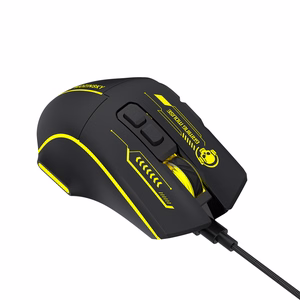 Wozinsky WMGK-1181W Wired Optical Gaming Mouse 7200 DPI with Backlight - Black and Yellow