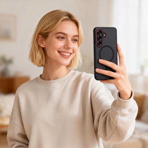 Tech-Protect MagCam MagSafe Ümbris for Samsung Galaxy S26 - must and punane