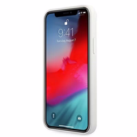 Guess GUHCP12SLSLMGWH iPhone 12 mini 5.4" valge/valge kõvakaaneline metallist logo Script