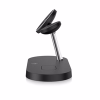 Tech-Protect A12 3in1 MagSafe Induktiivne Laadija jaoks Smartphone/Kõrvaklapid/Smartwatch - must