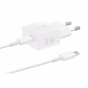 Laadija Samsung EP-T2510XWEGEU 25W + USB-C kaabel valge