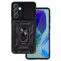 Slide Camera Armor Ümbris jaoks Samsung Galaxy M55 5G Must
