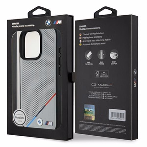 BMW M Perforated Tricolor Line MagSafe Ümbris jaoks iPhone 16 Pro - hall