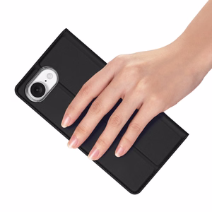 DUX DUCIS wallet ümbris SKIN PRO jaoks IPHONE 16e must