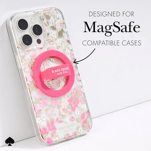 Kate Spade New York Magnetic Loop Grip MagSafe'i magnetiline sõrmehoidik telefonile, „Pom Pom Pink“