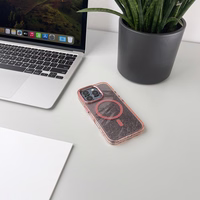 Glitter Ümbris MagSafe jaoks iPhone 16 Plus - roosa with glitter