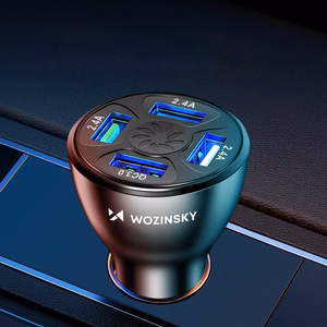 Wozinsky WCCAW 50W 4x USB-A QC car Laadija - valge