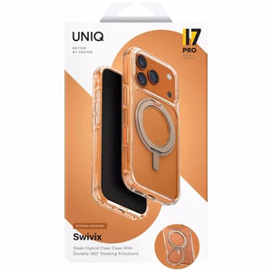 Uniq Swivix Rotating Kickstand 360 Ümbris jaoks iPhone 17 Pro - kuldne