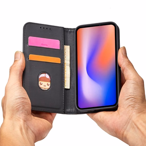 Magnetkaardi ümbris iPhone 12 Pro Max kott Kaardipesa Rahakott Kaardihoidja Must
