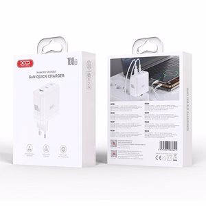 XO seinalaadija CE35 PD 100W 2x USB-C 1x USB valge