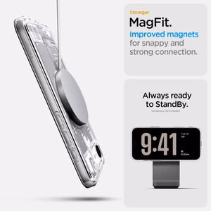 SPIGEN ümbris ULTRA HYBRID MAG compatible with MagSafe jaoks IPHONE 16E 2025 zero one valge