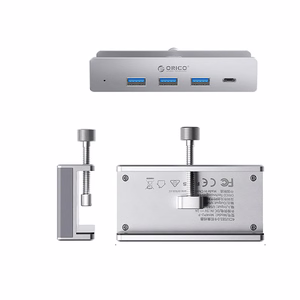 Orico MH4PC jaotur klamberkinnitusega USB-C / 3x USB-A 3.0 + 1x USB-C 3.0 - hõbedane