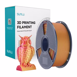 Sunlu PLA+ Silk kahevärviline filament (punane ja kuldne)