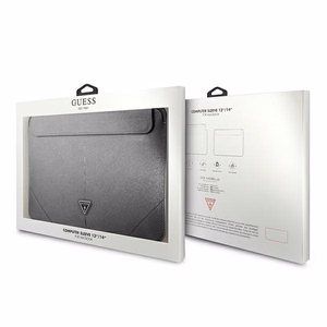 Guess Saffiano Triangle Logo ümbris jaoks a 14" laptop - silver
