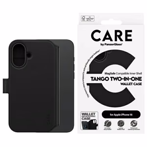 CARE by PanzerGlass Feature Tango 2in1 Wallet MagSafe Ümbris jaoks iPhone 16 - Must