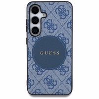 Guess 4G Round Patch Classic Logo MagSafe ümbris jaoks Samsung Galaxy S25 Plus sinine