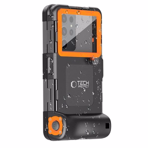 TECH-PROTECT IPX8 UNIVERSAL SUKELDUMISE VEEKINDEL ÜMBRIS MUST/ORANŽ