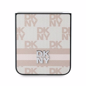 DKNY Checkered Pattern Printed Stripes Чехол для Samsung Galaxy Z Flip 6 - розовый