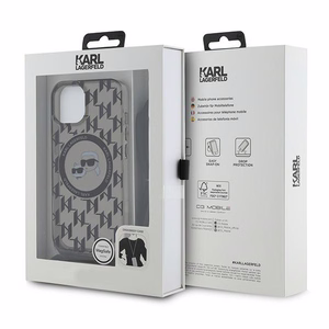 Karl Lagerfeld IML Crossbody Monogram Karl & Choupette Head MagSafe Ümbris jaoks iPhone 15 / 14 / 13 - must