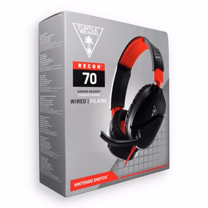 Punamustad juhtmega mikrofoniga kõrvaklapid Turtle Beach Recon 70N, 3,5 mm pistik
