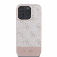 GUESS ümbris jaoks IPHONE 16 Pro GUHCP16LG4GLPI (4G PU Bottom Stripe) roosa