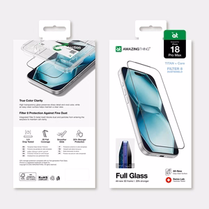 AmazingThing Titan +Care täiskattega karastatud klaas mudelile iPhone 18 Pro Max koos paigaldusraamiga