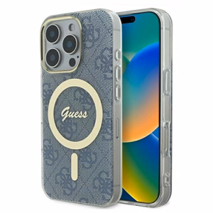 Guess IML 4G MagSafe Чехол для iPhone 16 Pro Max - синий