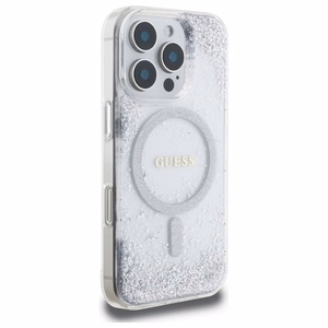 GUESS ümbris jaoks IPHONE 16 Pro compatible with MagSafe GUHMP16LRGRGES (Resin Gradient Glitter) hõbedane