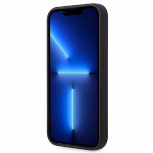 BMW Silicone Metal Logo Ümbris jaoks iPhone 14 Pro - must