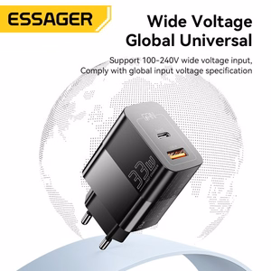 Laadija Essager GaN Pinson Valge 33W (PD / QC3.0)