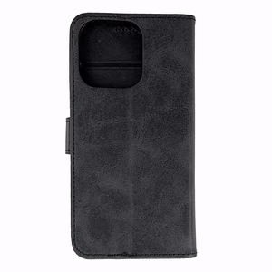 Leather Book Ümbris jaoks iPhone 16 Pro Max - must