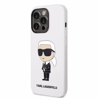 Karl Lagerfeld KLHCP14LSNIKBCH iPhone 14 Pro 6.1" hardcase valge/valge Silicone Ikonik