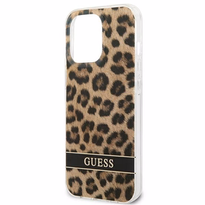 Guess GUHCP13LHSLEOW iPhone 13 Pro / 13 6.1" коричневый/коричневый жёсткий чехол Leopard