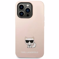 Karl Lagerfeld KLHCP14LSLCTPI iPhone 14 Pro 6.1 "hardcase light roosa / light roosa Silicone Choupette Body
