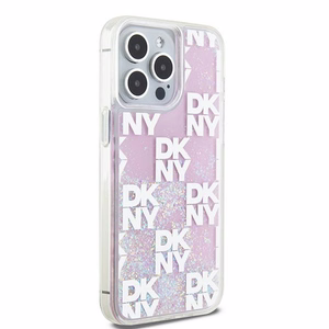 DKNY DKHCP15XLCPEPP iPhone 15 Pro Max6.7" roosa ümbris Liquid Glitter Multilogo