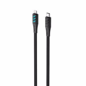 Havit CB6255 - USB laadimiskaabel Type C Lightning, 1 m (must)