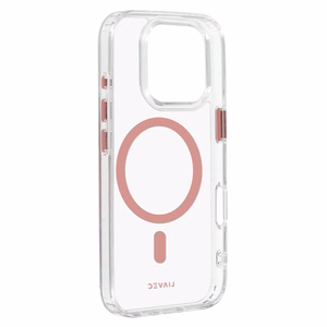 Liavec Glossy Magsafe Clear Ümbris do Iphone 16 Pro różowy