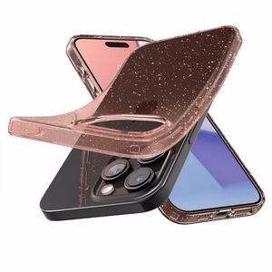 Spigen Liquid Crystal Glitter iPhone 15 Pro Max Ümbris - roosa/Clear