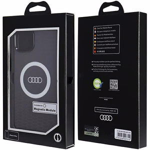 Audi IML Big Logo MagSafe ümbris jaoks iPhone 15 Plus / 14 Plus - must