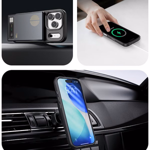 Rock Guard Lens Protection Series Magnetic Ümbris jaoks Iphone 17 Air läbipaistev-must