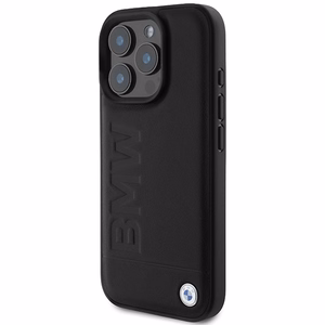 BMW Leather Hot Stamp iPhone 16 Pro Max Ümbris - must