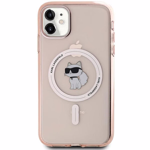 Чехол Karl Lagerfeld IML Choupette MagSafe для iPhone 11 / Xr - розовый