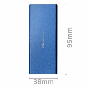 Qoltec 51832 korpus | M.2 SSD | SATA | NGFF | USB 3.0 | Super speed 5Gb/s | 2TB | sinine