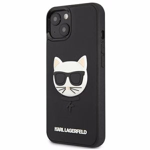 Karl Lagerfeld 3D kummist Choupette ümbris iPhone 13 mini jaoks - must