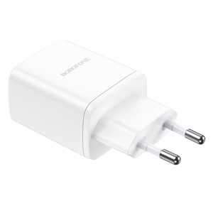 Borofone Wall Laadija BN9 Reacher - 2xType C - QC 3.0 PD 35W valge
